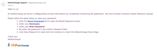 In the image, the Reset Password email and instructions display.